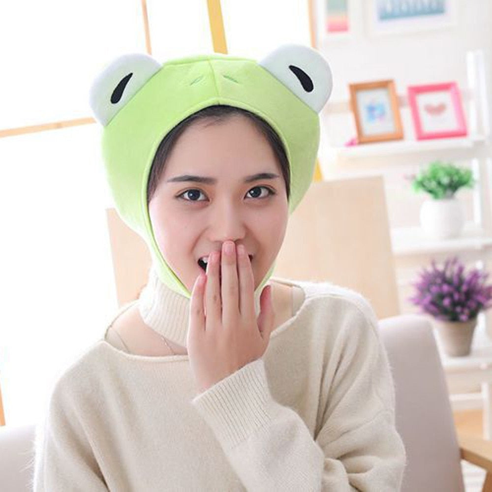 Funny Animal Cute Rabbit Ear Hat Cap Head Cover Plush Ear Hat Girl Dress Party women's hats bonnet femme Headwear caps 7.6-2